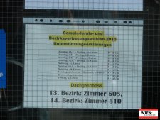 Wahllokal im Dachgescho Magistratisches Bezirksamt im 13 Bezirk Wien